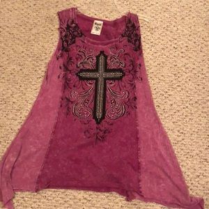 Embellished sleeveless tunic